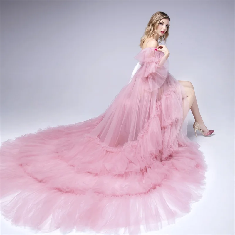 Реальное изображение розовый халат для беременных женщин одежда сна фотосъемки