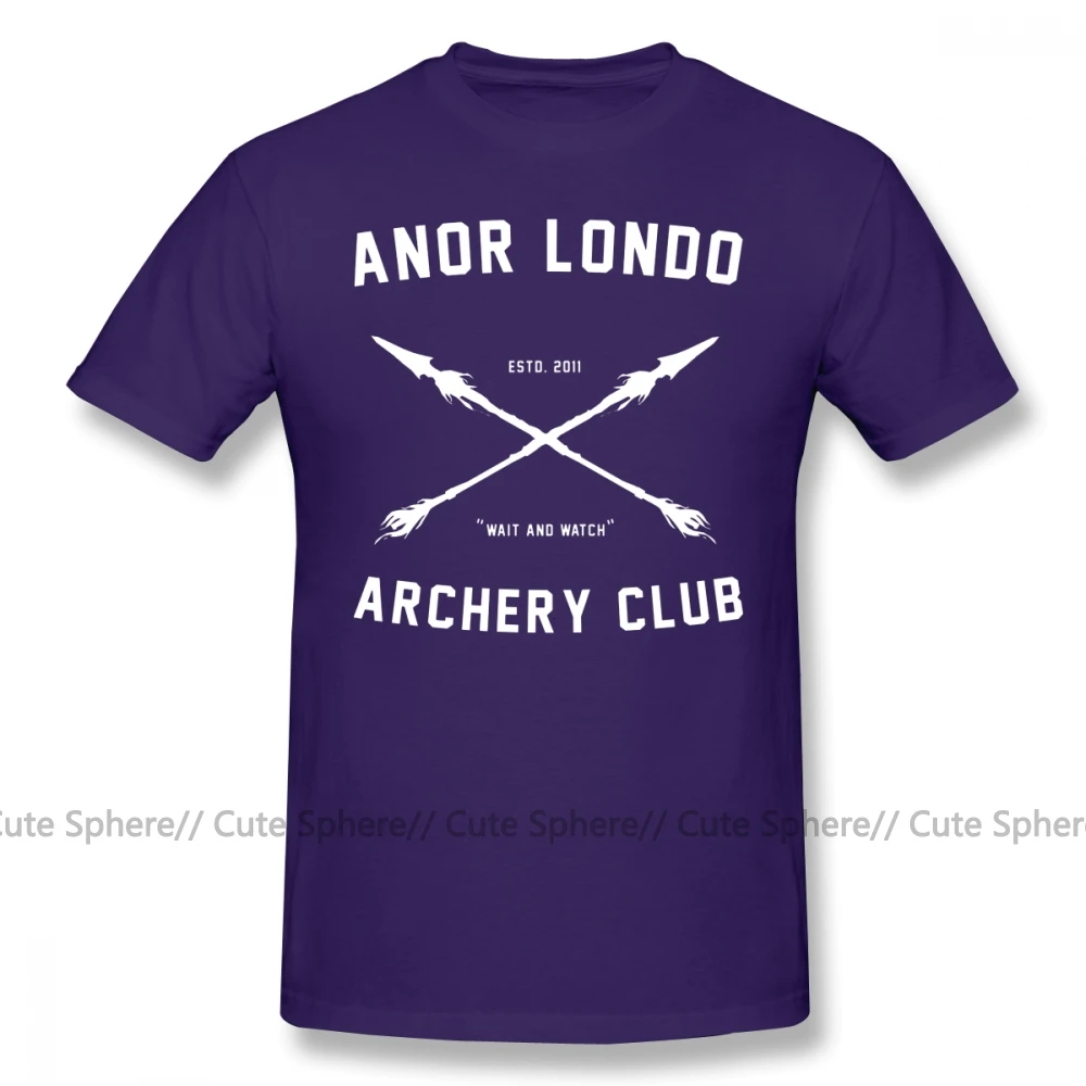 Dark Souls футболка ANOR LONDO ARCHERY CLUB Футболка 100 хлопок 5x Футболка мужская потрясающая с принтом с коротким рукавом Классическая футболка - Цвет: Purple