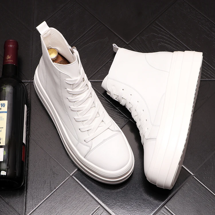 

Autumn 2021 Luxury Brand Designer Sneakers Casual Platform Shoes Hip Hop High Tops Ankle Boots Zapatillas Hombre
