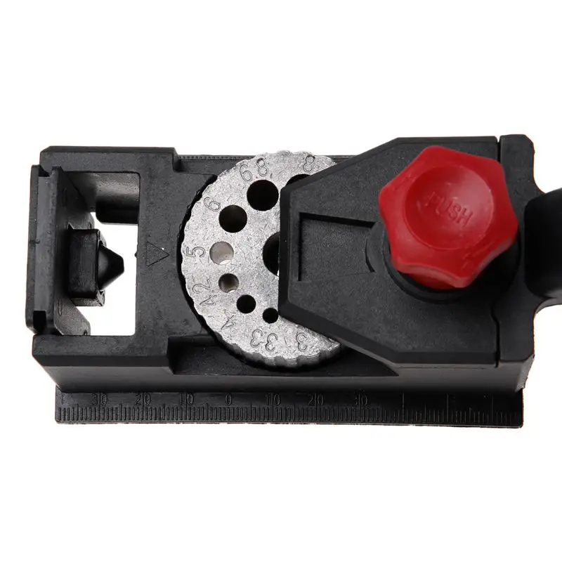 

L9BE 38pcs/set Punch Locator 10 Holes Woodworking Punching Positioning Fixture Device DIY 3mm-12mm Bit Limit Ring Kit With Scale