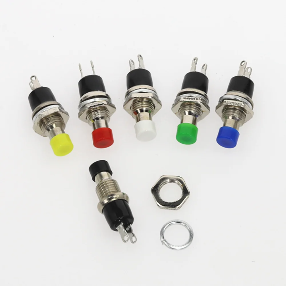 6 шт PBS 110 7 мм Мгновенный кнопочный переключатель Пресс переключателя сброса