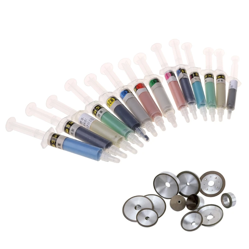 14 шт. Алмазный Полировочный диск притирки паста состав шприцы 0 5 ~ 40 микрон Стекло