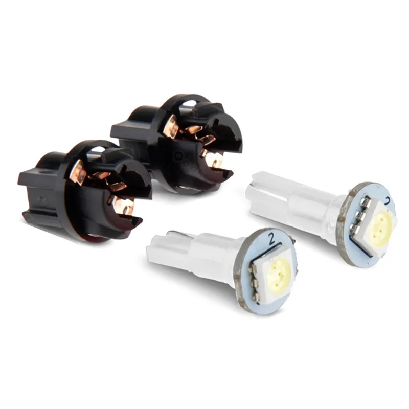 New 10Pcs T5 LED Twist Socket PC74 Instrument Panel Cluster Super Bright Low Consumption Replacement Socket Lamp Holder#294310
