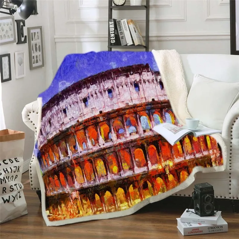 Amazon популярное 3D цифровое печатное хлопковое плюшевое одеяло оптовая продажа по