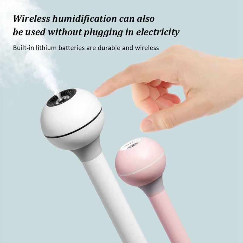 Без воды бак увлажнитель портативный USB Перезаряжаемый 500mAh аккумулятор леденец
