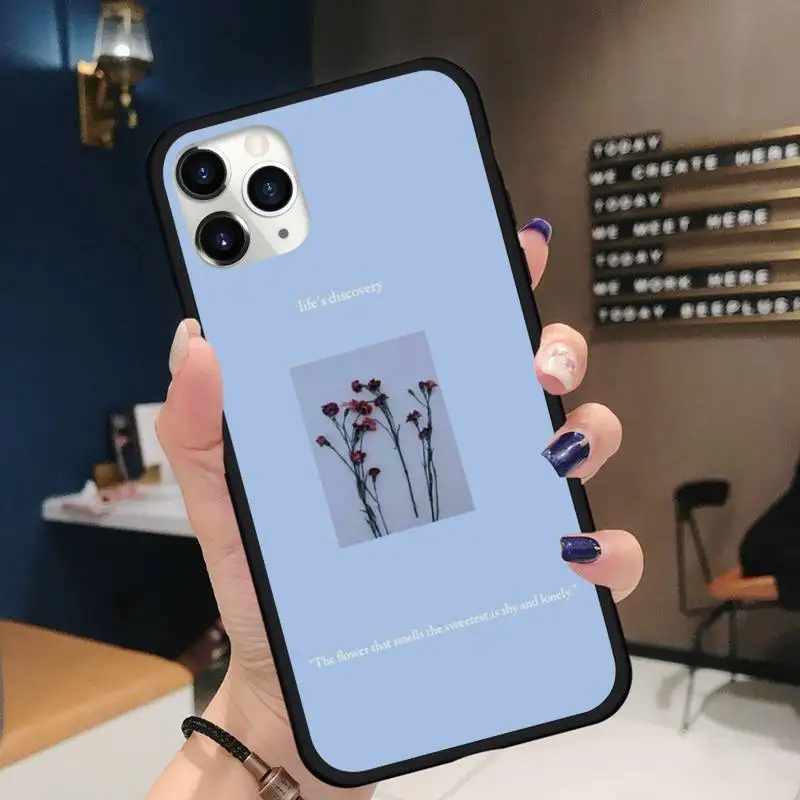 

flower beautiful simple Phone Case for iPhone 11 12 pro XS MAX 8 7 6 6S Plus X 5S SE 2020 XR Soft silicone