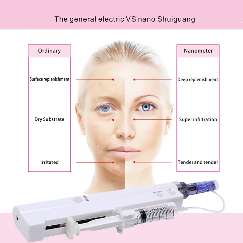 Пистолет для мезотерапии Hydra инжектор 2 в 1 30 игл и шприц устройство ухода за