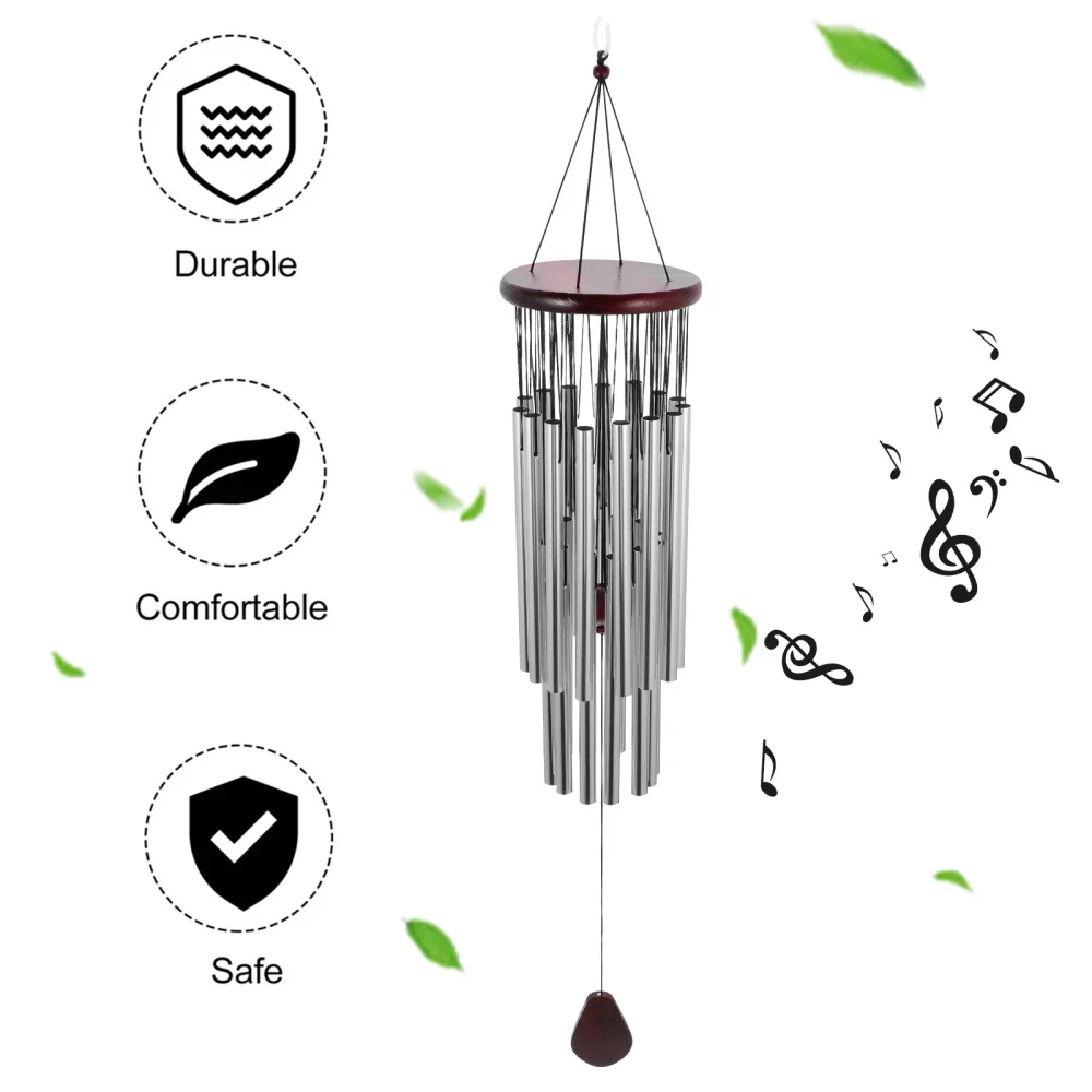 

1Pc Metal Wind Chime Decorative Windbell Pendant Garden Hanging Ornament Silver