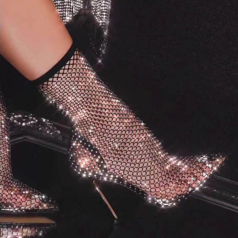 SARAIRIS/Новинка женская обувь из сетчатого материала украшенная стразами женские