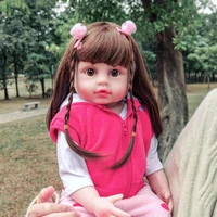 22inch about 56cm bebe doll reborn baby doll soft full silicone body doll vinyl toddler with summer clothes realistic alive bebe