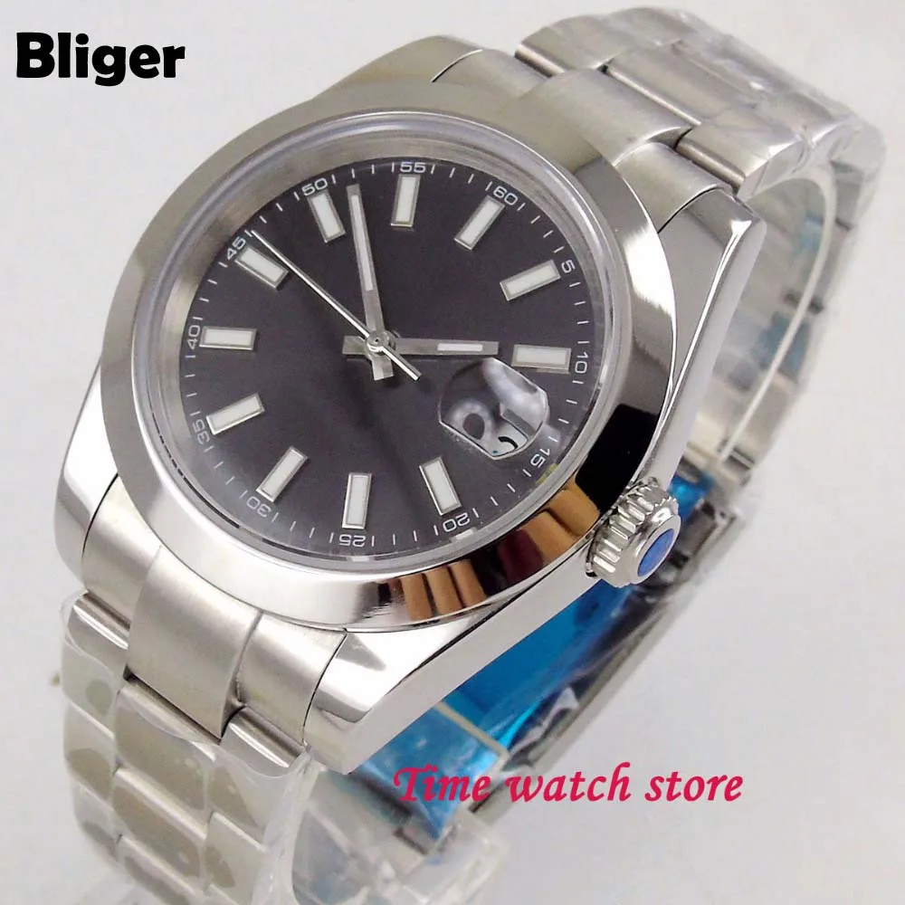 Роскошный автоматический мужской светящийся черный циферблат 40 мм bezel165|Мужские