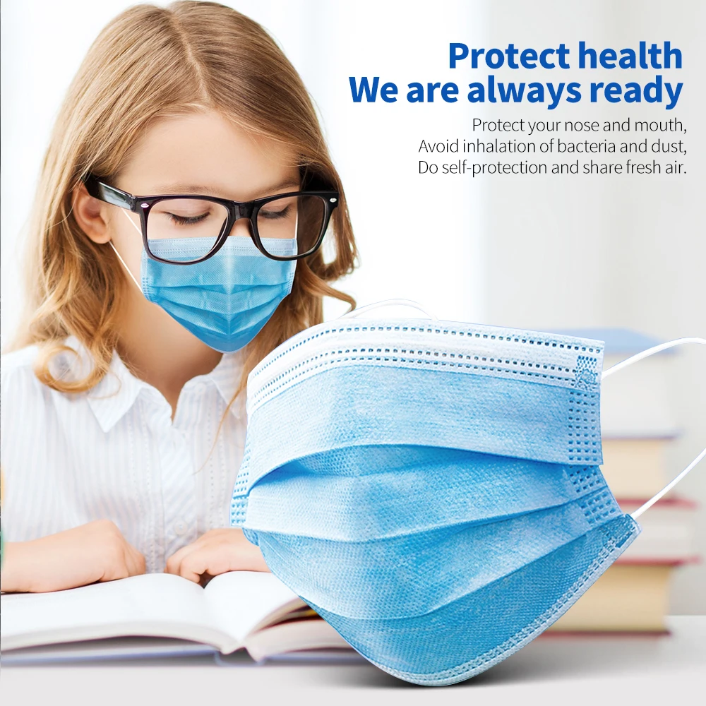 Маска детская одноразовая Пылезащитная трехслойная 10/50/100 шт. | Красота и здоровье