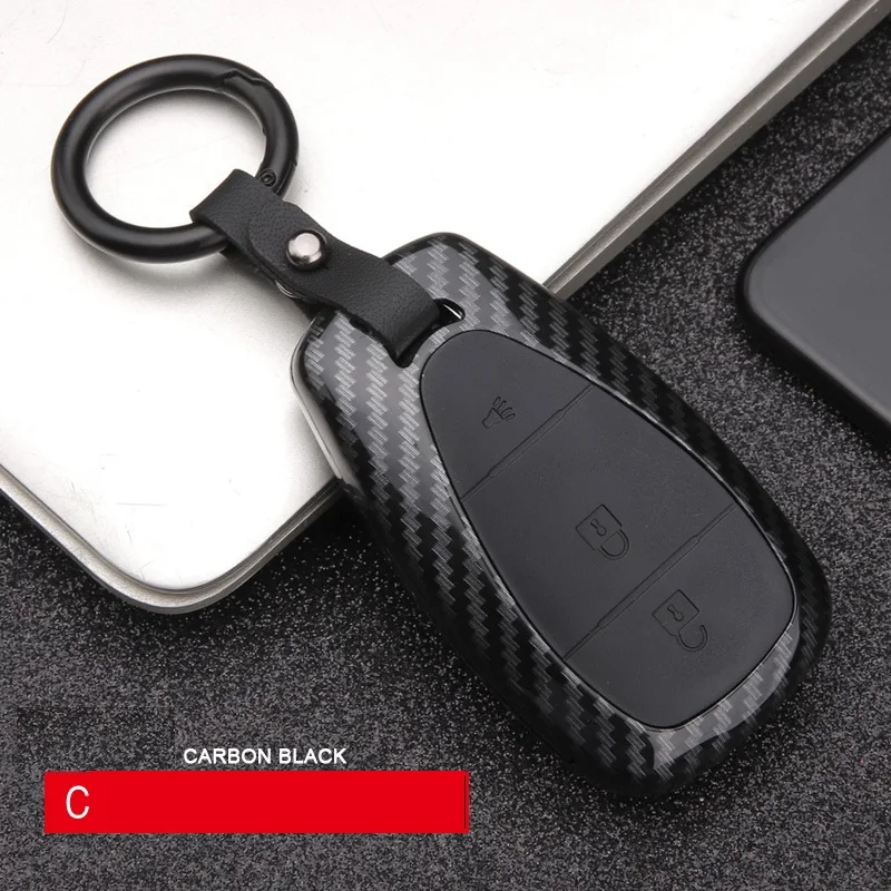 Автомобильный Стайлинг ABS углеродное волокно Дистанционный смарт ключ чехол для