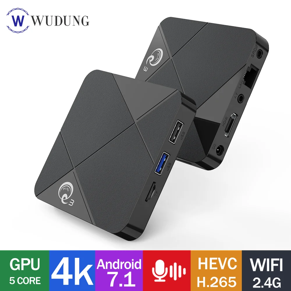 Приставка Смарт-ТВ A95X Mini Q3 2 + 16 ГБ Android 7 1 4 ГГц Wi-Fi 4K 8 Гб | Электроника