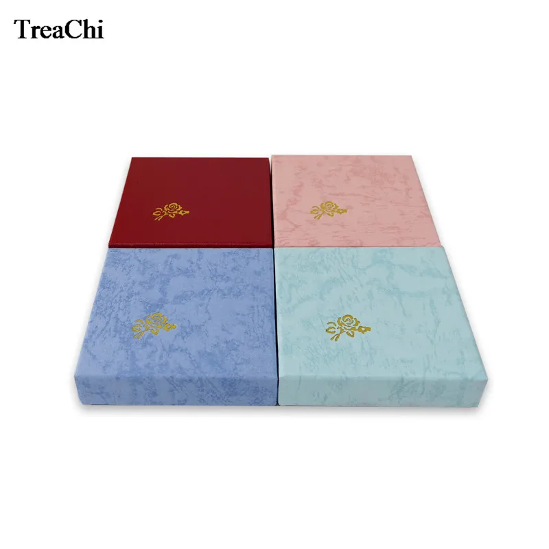 20 шт./лот шкатулка для ювелирных изделий коробка с цветочным принтом квадратный