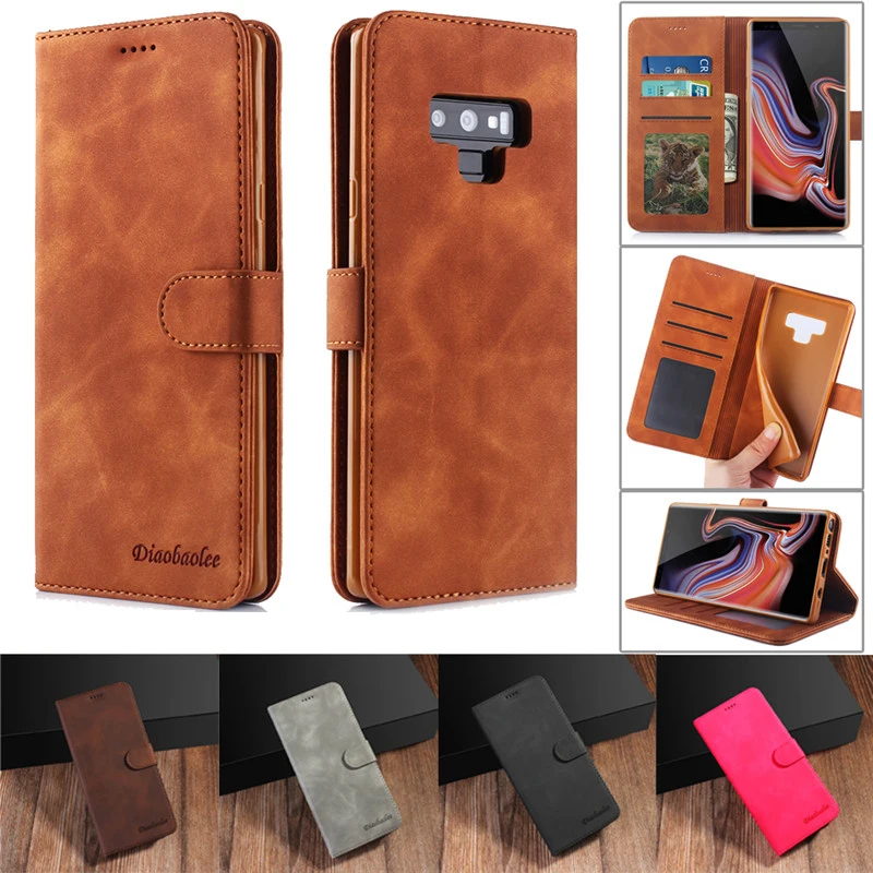 Кожаный чехол книжка для Samsung Galaxy S8 бумажник с подставкой телефона etui Note 10 S9 S10 Plus