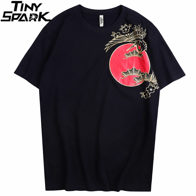 Футболка мужская с коротким рукавом уличная одежда в японском стиле хлопковая