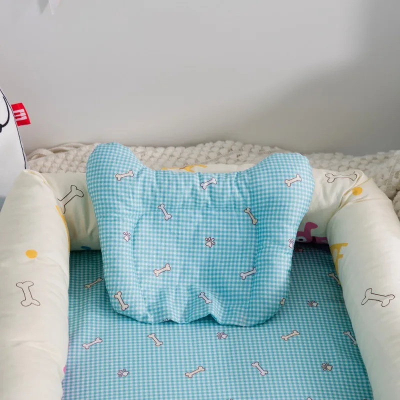 

Hot Portable Baby Bed With Pillow Baby Lounger For Newborn Crib Breathable Sleep Nest With Pillow