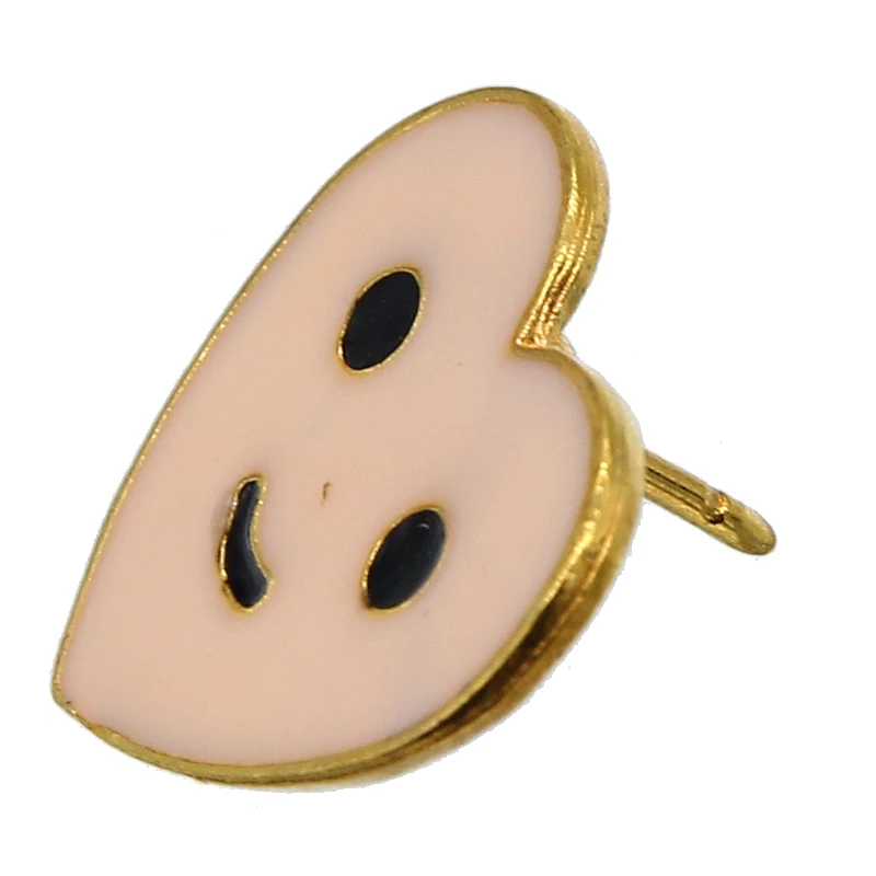 Милая брошь в форме сердца значок со смайликом булавка золотого лацкана подарок