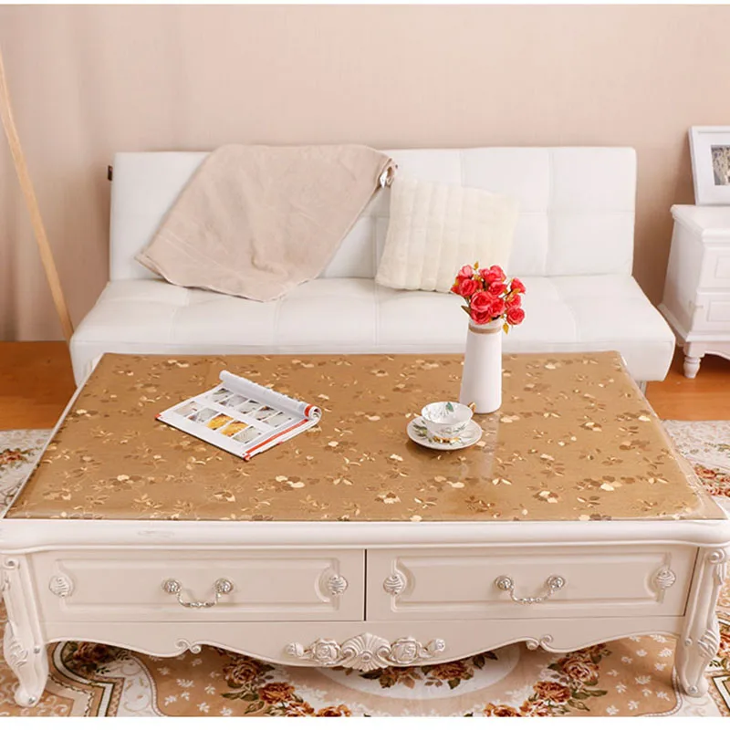 

Living room coffee table pad color plastic pvc crystal plate nordic waterproof oil-proof disposable wash ironing table cloth