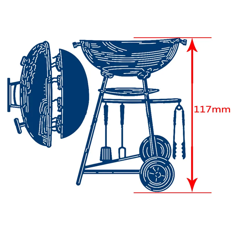 Металлические Вырубные штампы для барбекю вырубные скрапбукинга альбом