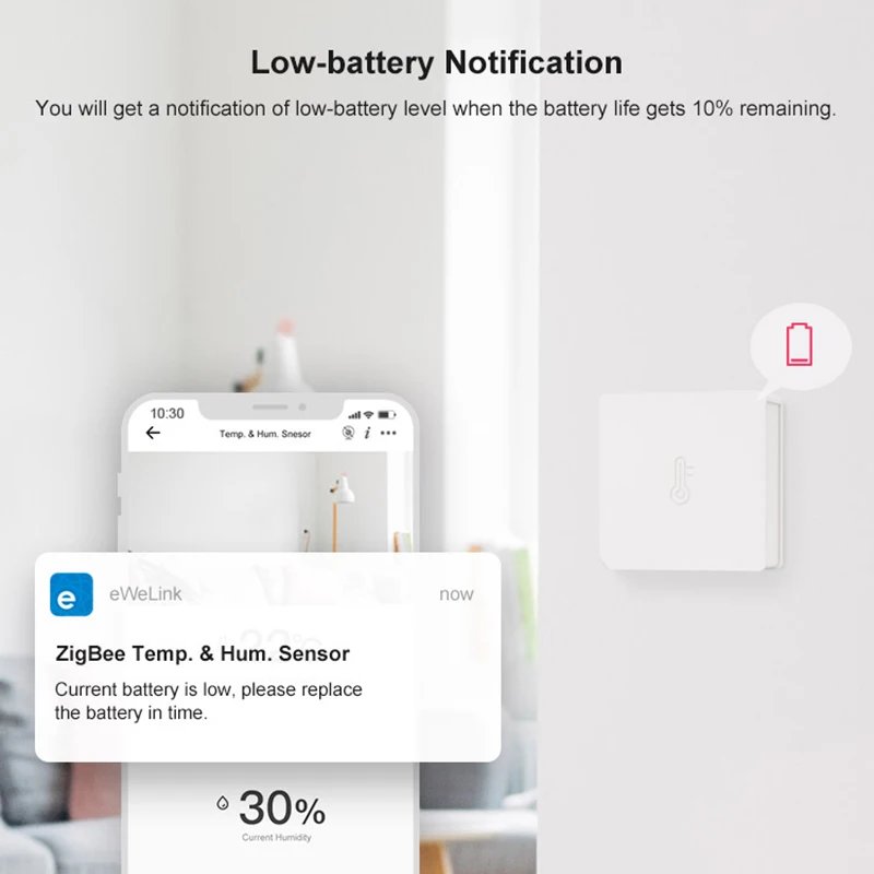 Датчик температуры и влажности sonoff Zigbee 10/1 шт. умный гигрометр термометр с