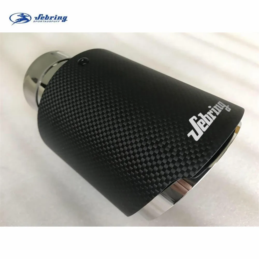 

sebring The New Stainless steel carbon fiber car tail throat exhaust pipe modified muffler matt tail pipe cover tip