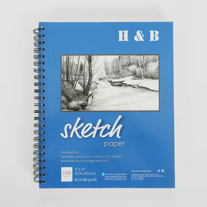 Paper Coil Sketch Notebook Graffiti Painting Blank Notepad | Канцтовары для офиса и дома