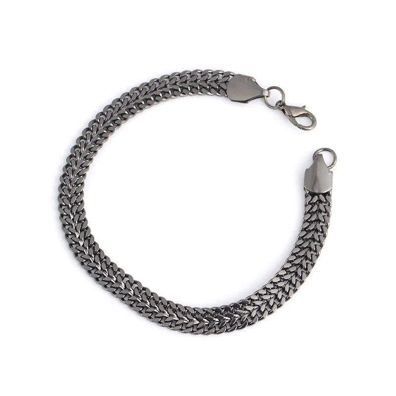 3 Цвета из нержавеющей стали для мужчин браслеты на руку и щиколотку Модная