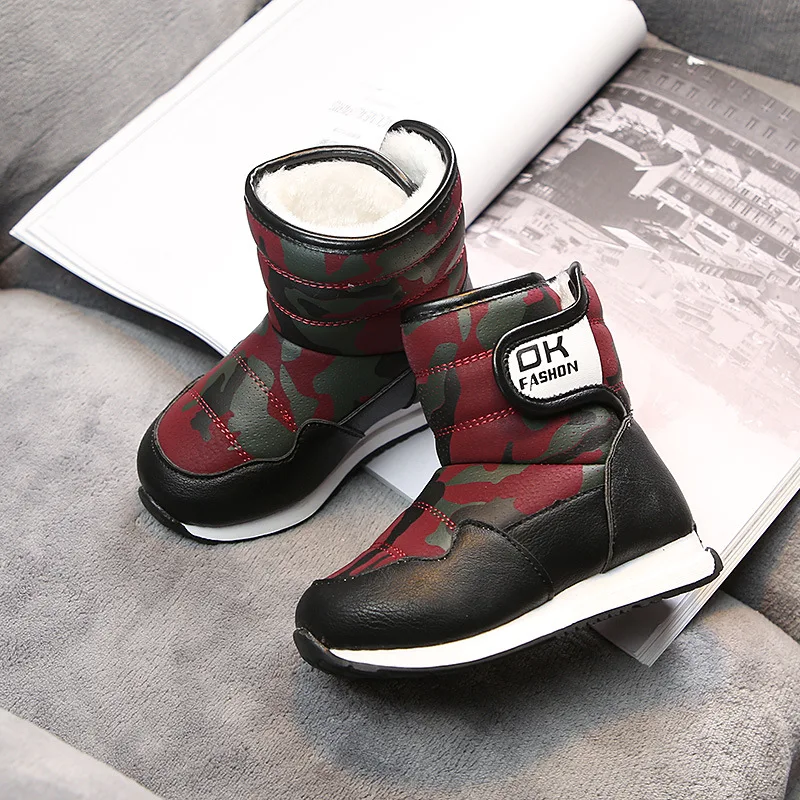 2019 новые детские зимние сапоги теплая шерстяная удобная детская обувь с