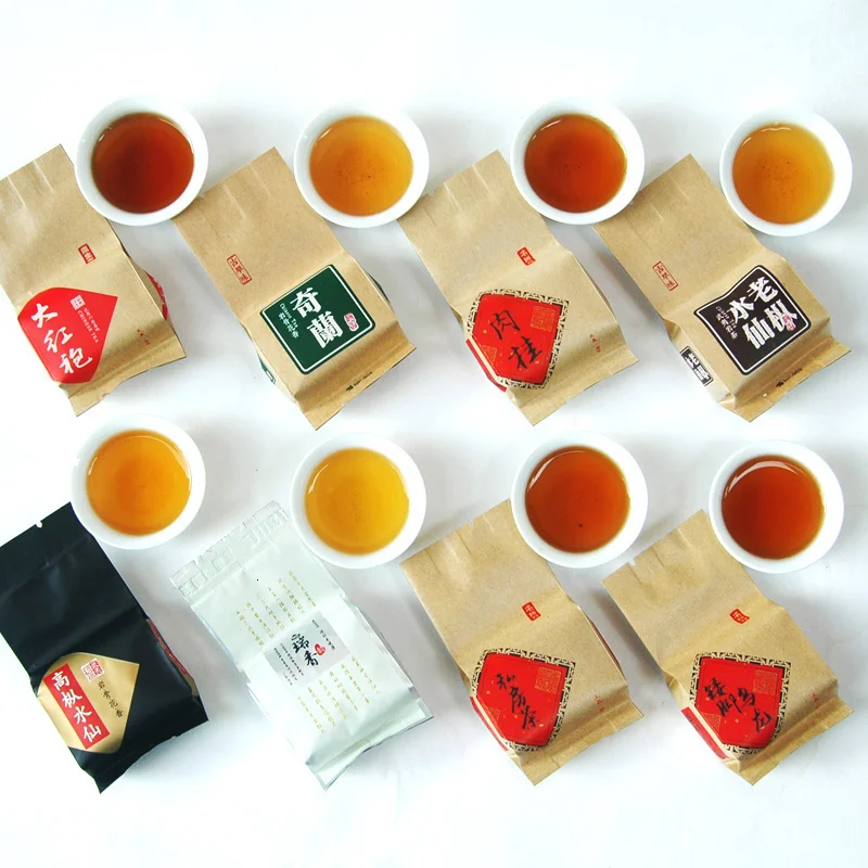 16 видов классического чая Oolong всего 128 г Rou Gui Tea Shui Xian Da Hong Pao tea Huang Tie guan yin High Mountain Qi