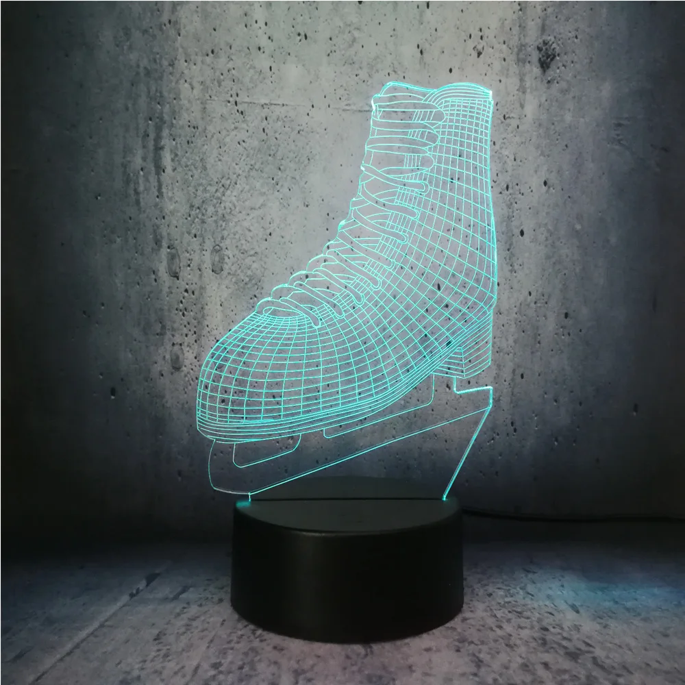 Новинка обувь для хоккея и скейта с лезвием льда светодиодсветодиодный лампа 3D