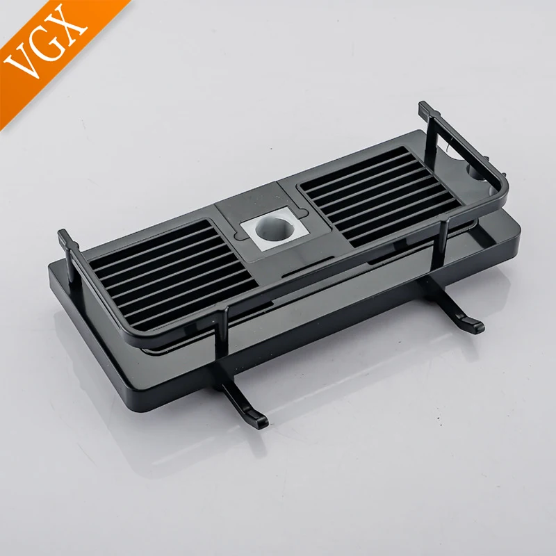 vgx bathroom rod shower storage shelf rack holder organizer with hooks hanging basket shelves for toilet bathroom accessories free global shipping