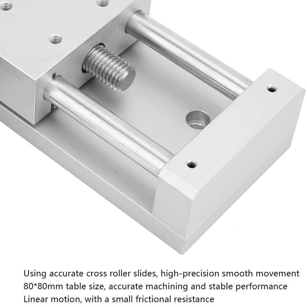 

Brand New KA80 50/100mm Sliding Table Linear Rail Stage Aluminum Alloy Manual Stage Linear Guide Cross CNC 3D Prints Parts