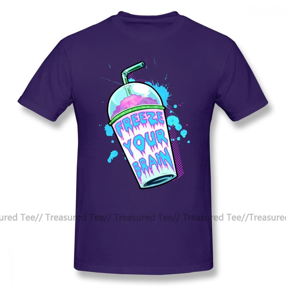Heathers футболка Freeze Your Brain футболка негабаритных мужчин футболка лето 100 хлопок короткий рукав милый Графический Tshirt1 - Цвет: Purple