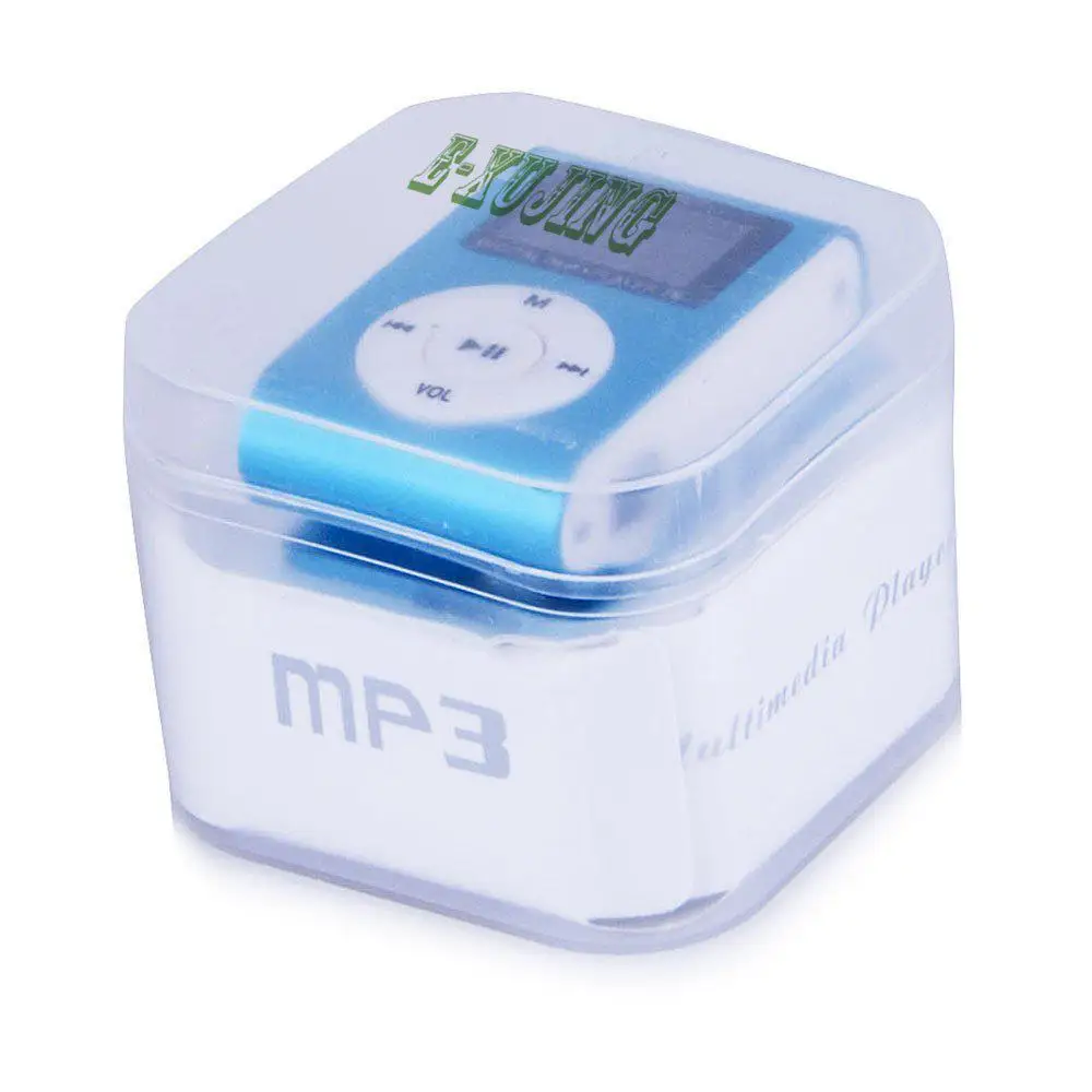 Мини USB металлический зажим Цифровой MP3 плеер ЖК дисплей Экран Поддержка 2/4/8/16GB TF