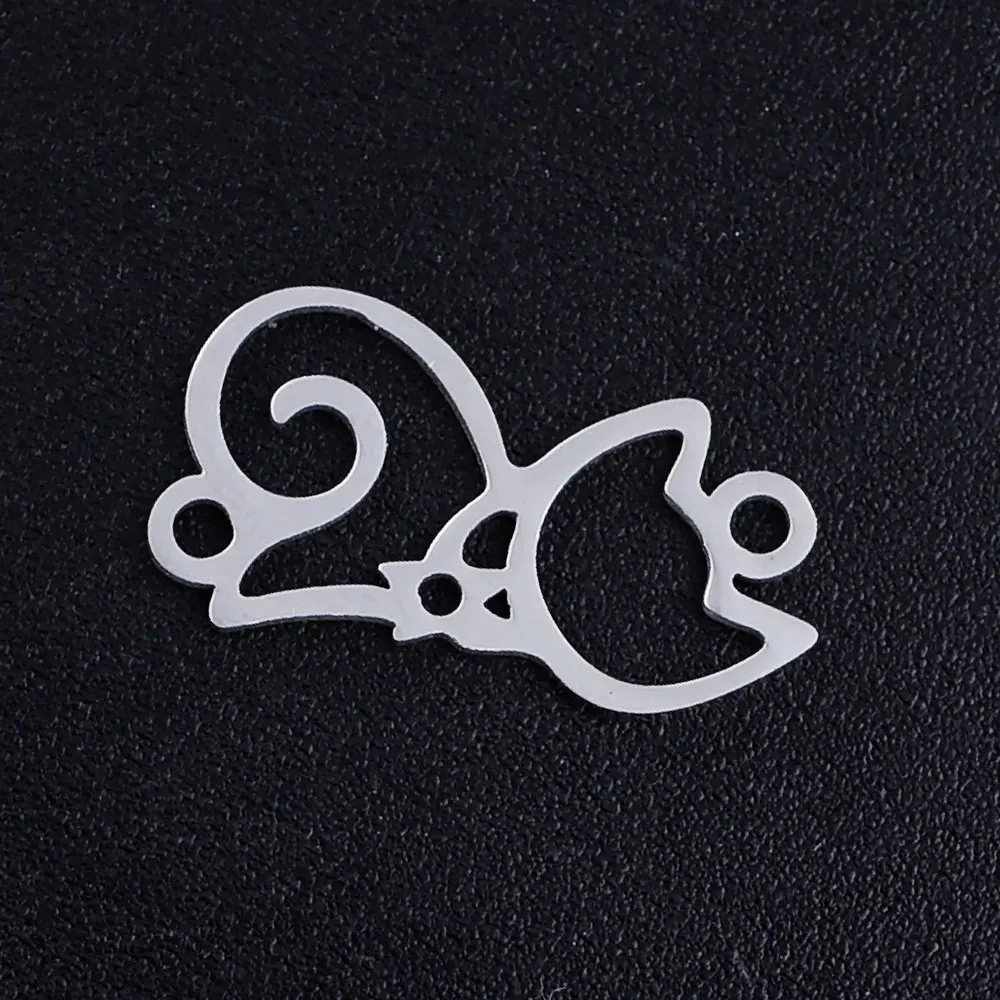 5 шт./лот милый Кот Китти из нержавеющей стали соединитель Шарм для женщин