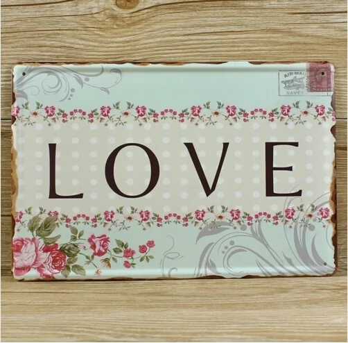 

Cottage Style Wall Decor Home Family Sweet Love Tin Sign Metal Art 20x30cm