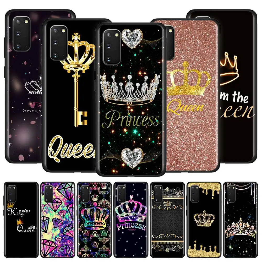 Мама Queen Princess чехол для Samsung Галактики S10 S20 FE S10e S9 S8 Plus Note 20 Ультра 10 Lite 9 черный ТПУ