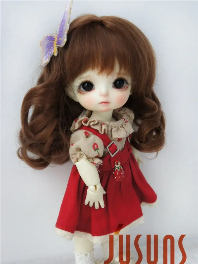 Парик из мохера для шарнирной куклы D20313 1/8 1/6 1/4 вьющиеся кукольные волосы