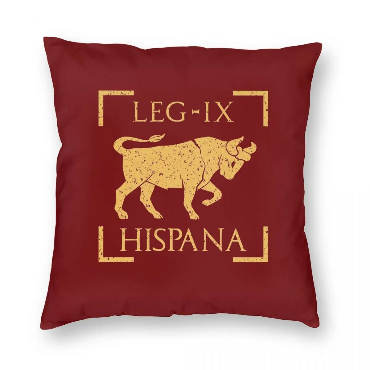 

Legio IX Hispana Taurus Emblem Roman Legion Pillowcase Polyester Linen Velvet Zip Decor Throw Pillow Case Sofa Cushion Cover