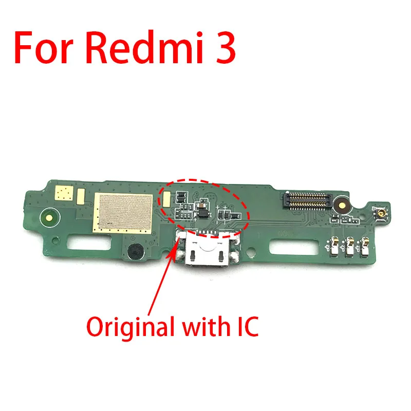 Redmi 3 Original Для Xiaomi Redmi 3 3S 4X зарядная док-станция порт USB зарядное устройство разъем PCB микрофон микрофонная плата гибкий ленточный кабель - Цвет: Redmi 3 Original