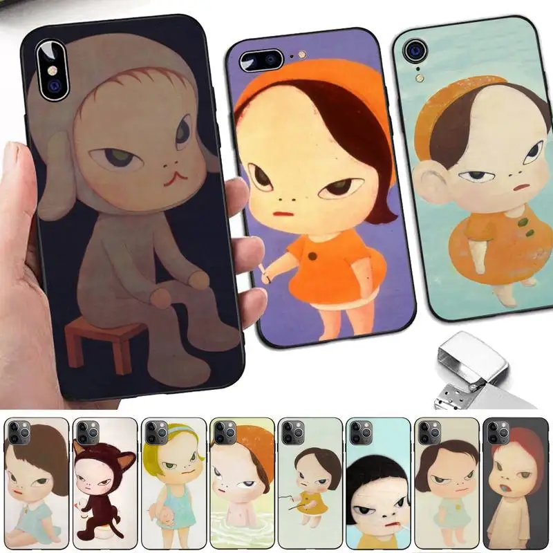 

cartoon Yoshitomo Nara Phone Case for iphone 13 11 12 pro XS MAX 8 7 6 6S Plus X 5S SE 2020 XR case