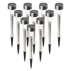 Светильник для газона, из нержавеющей стали, светодиодный, водонепроницаемый, 10 шт.