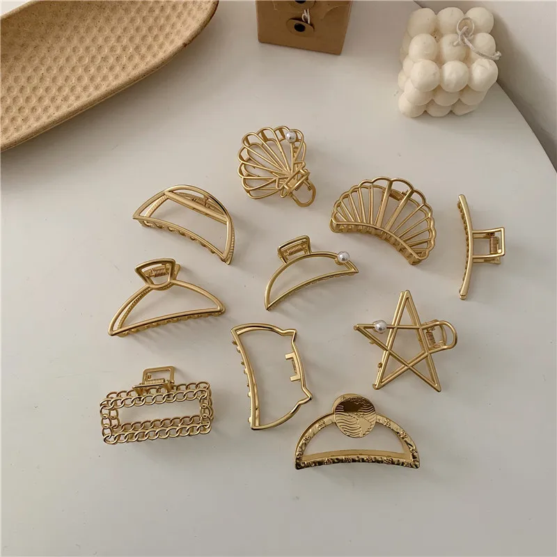 Ins в Корейском стиле Обувь с металлическим носком сцепление большой зажим коготь