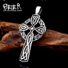 Байер 316L нержавеющая сталь Nordic Viking крест-накрест мужское ожерелье с кулоном один амулет ювелирные изделия LLBP8-484P