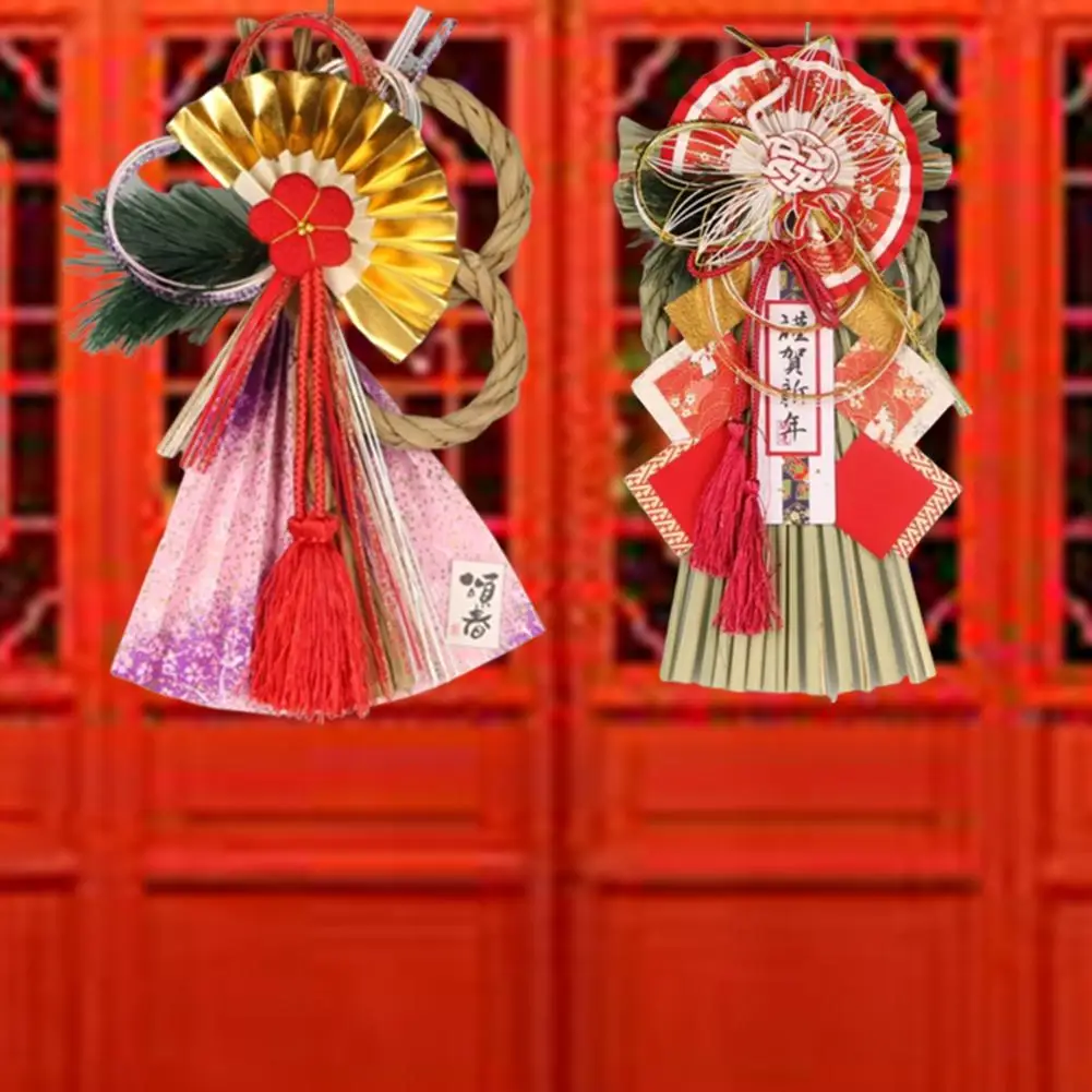 Соломенная подвеска в японском стиле Новогодняя соломенная изгоняющая злые
