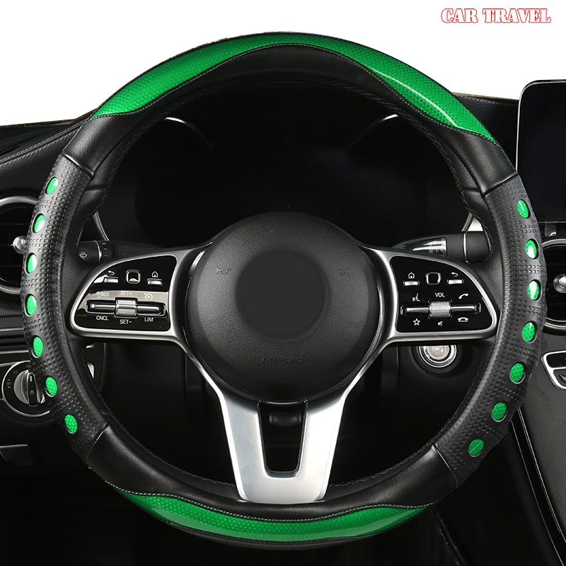 

CAR TRAVEL Microfiber Leather Car Steering Wheel Cover For BMWs Mini F60 F56 F55 F54 R52 Coopers Clubman Cabrio Countryman