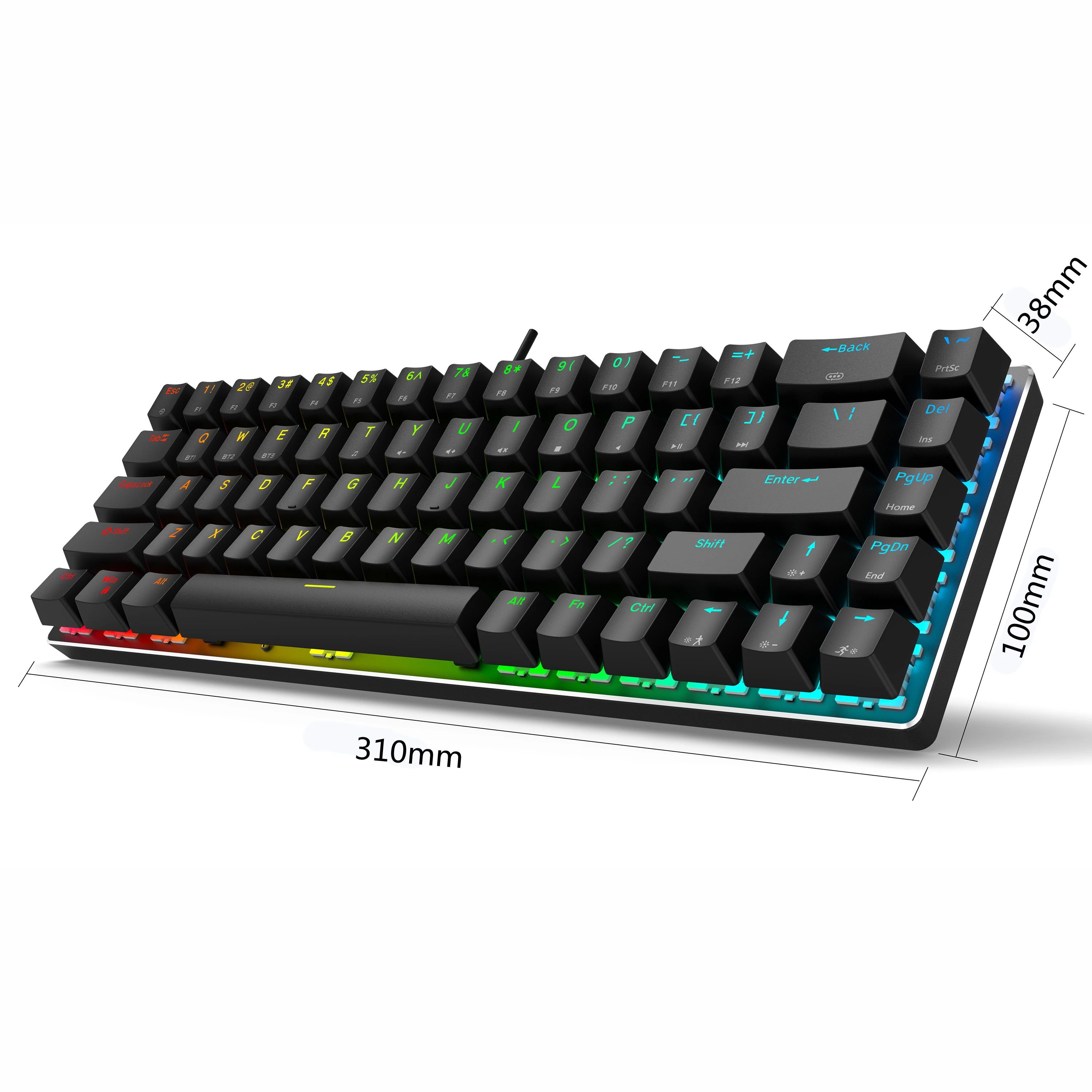Беспроводная механическая клавиатура с Bluetooth/2 4 ГГц RGB подсветкой