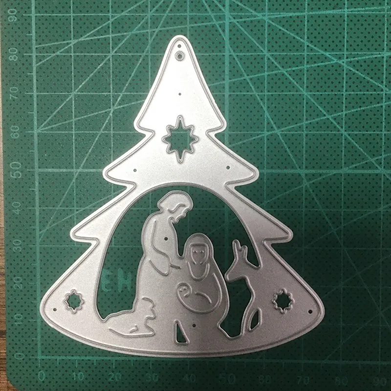 Металлические Вырубные штампы с изображением рождественской сцены новинка 2020